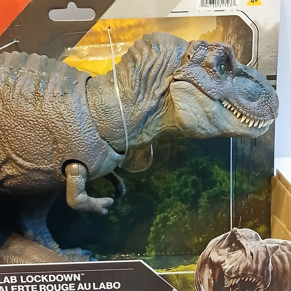 Mattel Jurassic World Rebirth Lab Lockdown Tyrannosaurus Rex T-Rex Figure 18in